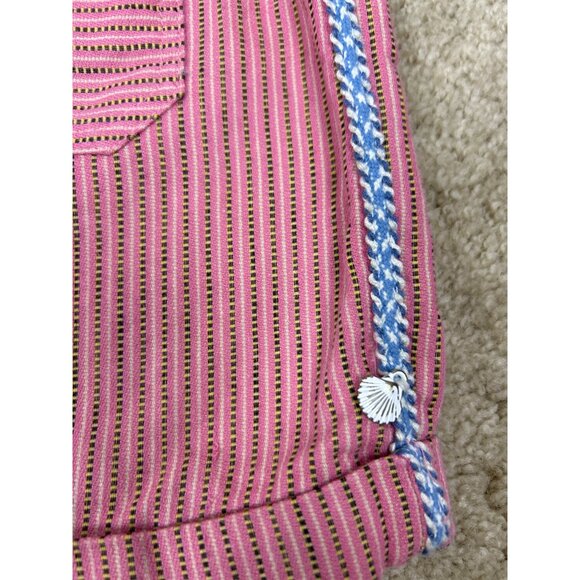 Scotch & Soda Pink Striped Downtown Surf Shorts with Shell Charm Size 2 - Picture 3 of 11